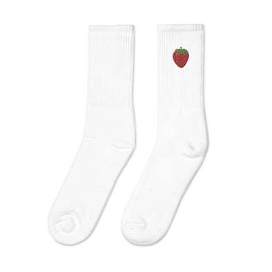 Jolie - Strawberry Logo Embroidered Socks