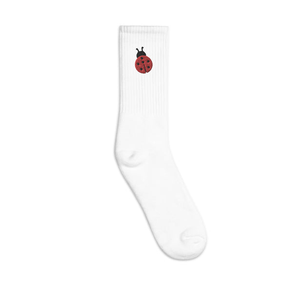 Jolie - Ladybug Logo Embroidered Socks
