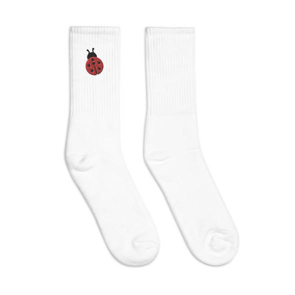 Jolie - Ladybug Logo Embroidered Socks