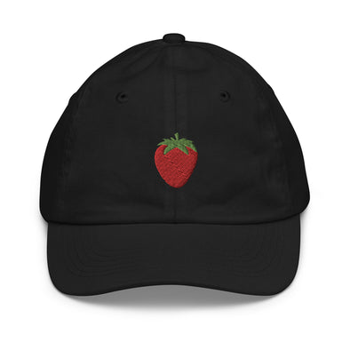 Jolie - Youth Strawberry Logo Embroidered Baseball Hat