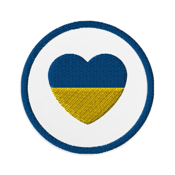 We Heart Ukraine Embroidered Patch
