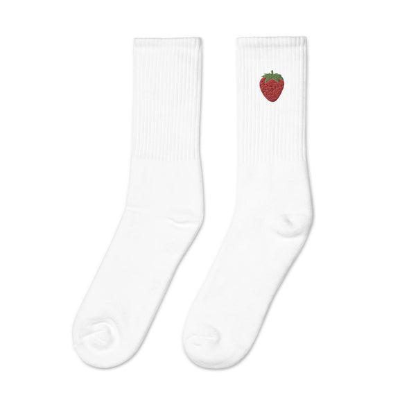 Jolie - Strawberry Logo Embroidered Socks