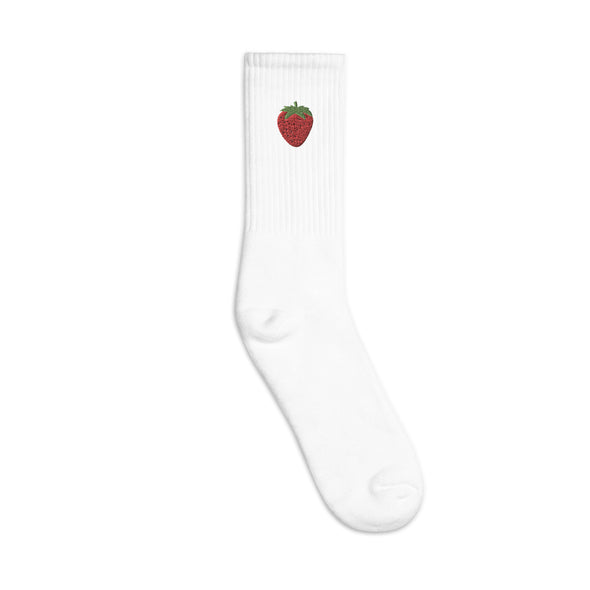 Jolie - Strawberry Logo Embroidered Socks