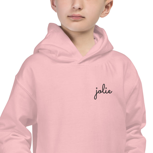 Jolie - Kids Embroidered Logo Hoodie