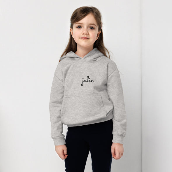Jolie - Kids Embroidered Logo Hoodie