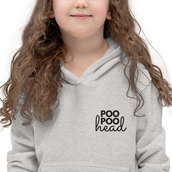 Jolie - Kids Embroidered Poo Poo Head Hoodie
