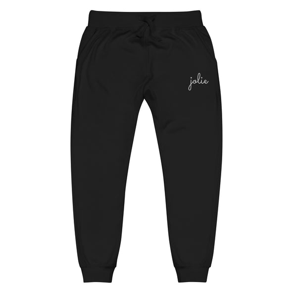 Jolie - Script Logo Embroidered Sweatpants