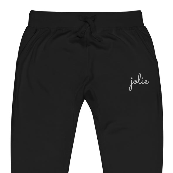 Jolie - Script Logo Embroidered Sweatpants