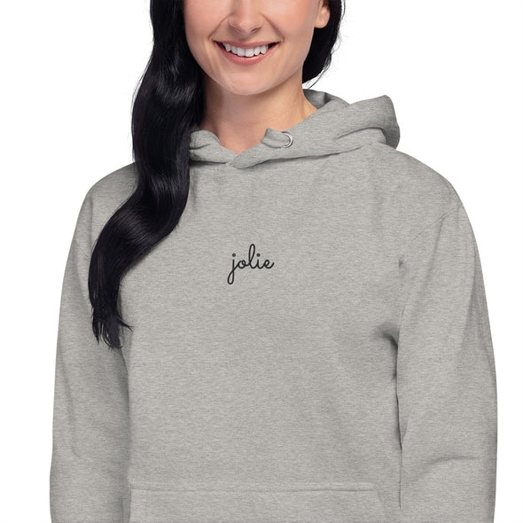 Jolie - Script Logo Embroidered Hoodie