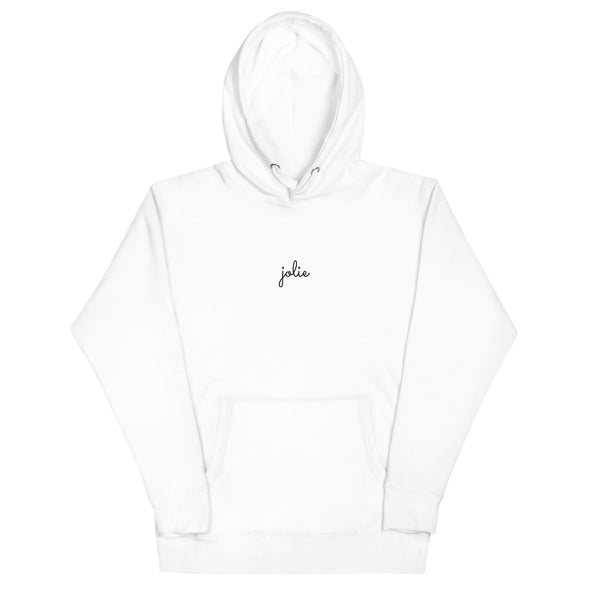 Jolie - Script Logo Embroidered Hoodie