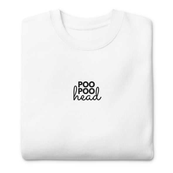Jolie - Adult Unisex Embroidered Poo Poo Head Sweatshirt