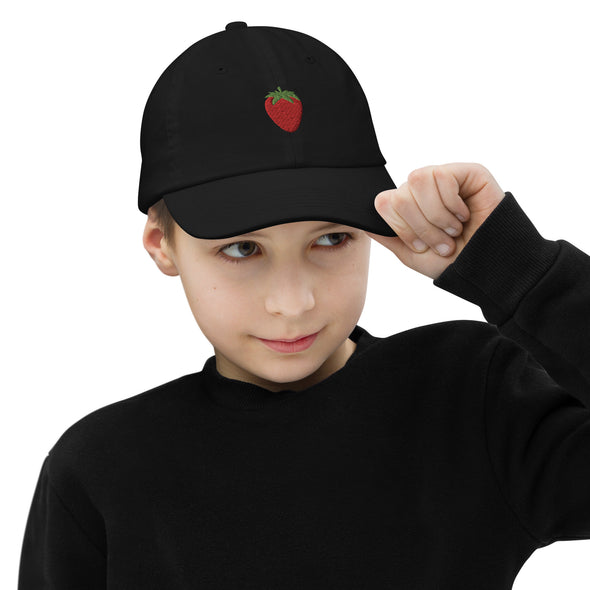 Jolie - Youth Strawberry Logo Embroidered Baseball Hat