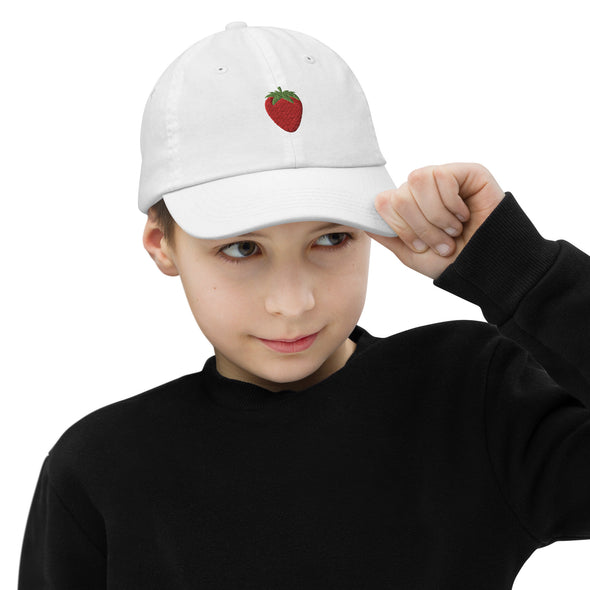 Jolie - Youth Strawberry Logo Embroidered Baseball Hat