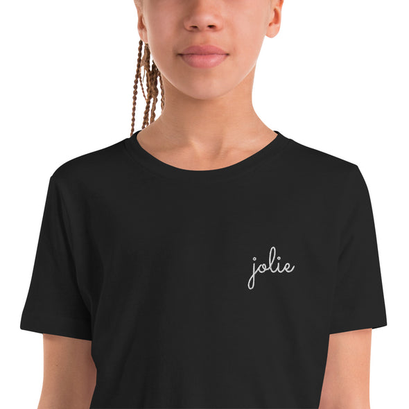 Jolie - Kids Embroidered Logo Tee